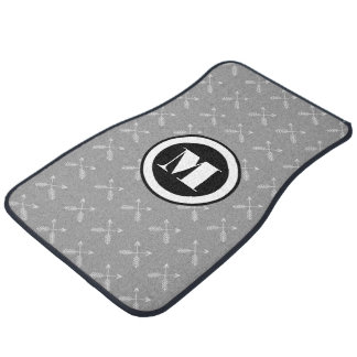Gray Arrows Personalized Monogram Car Floor Mat