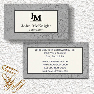 Gray Asphalt Texture with Custom Logo Business Card