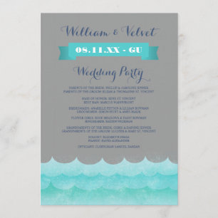 Gray At Sea Nautical Wedding Programs