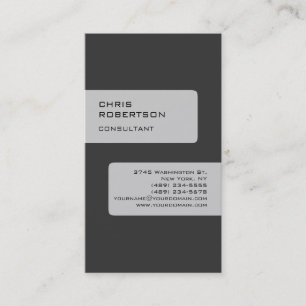Gray Attractive Charming Business Card