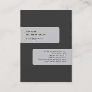 Gray Attractive Charming Chubby Business Card