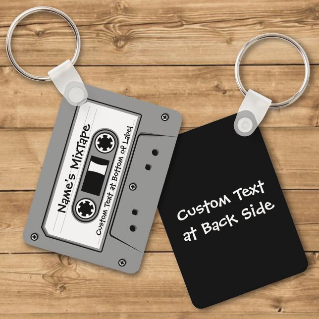 Gray Audio Cassette Tape Keychain (Creator Uploaded)