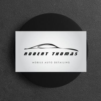 Gray Auto Detailing  Auto Repair Business Card by 1201am at Zazzle