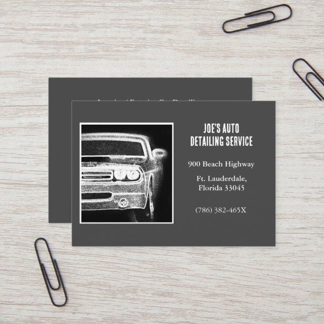 Gray Automotive 2013  American Muscle Car Business Card (Front/Back In Situ)