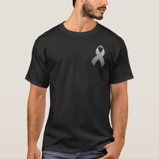 Gray Awareness Pocket Ribbon T-Shirt