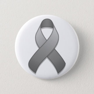 Gray Awareness Ribbon Button