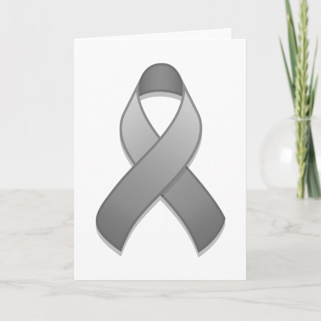Gray Awareness Ribbon Card (Front)