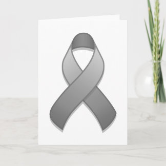 Gray Awareness Ribbon Card