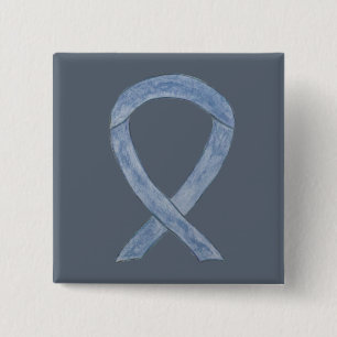 Gray Awareness Ribbon Custom Art Pins