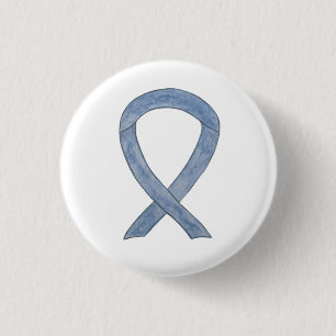 Gray Awareness Ribbon Custom Art Pins