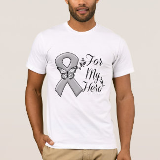 Gray Awareness Ribbon For My Hero T-Shirt