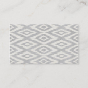 Gray Aztec Pastel Watercolor Ikat Soft Geometric Business Card
