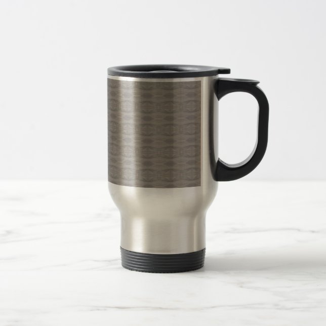 Gray Aztec Pattern Travel Mug (Right)