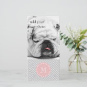 Gray Baby Pink Modern Chevron Custom Monogram (Standing Front)