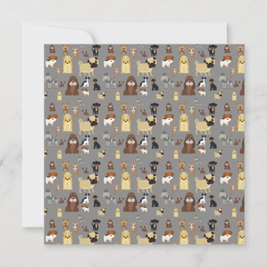 gray background dogs pattern (Front)