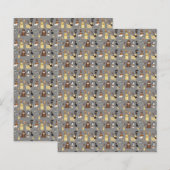 gray background dogs pattern (Front/Back)