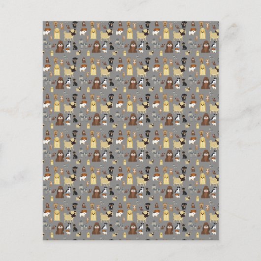 gray background dogs pattern (Front)