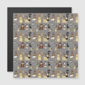 gray background dogs pattern. (Front/Back)
