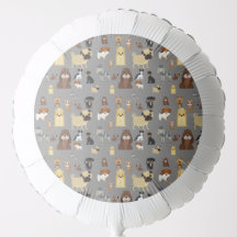 gray background dogs pattern