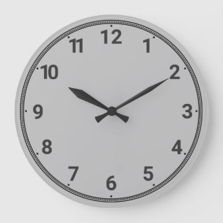 Gray background large clock
