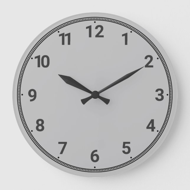 Gray background large clock (Front)