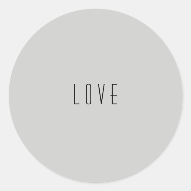 Gray Background Love Sticker (Front)