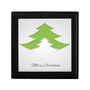  Gray Background With Christmas Tree Gift Box