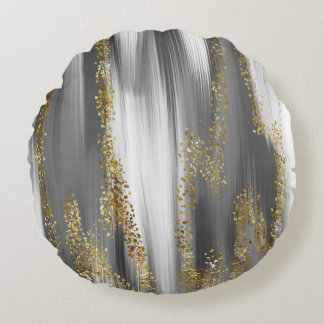 gray background with gold glitterart,gold,golden,a round pillow