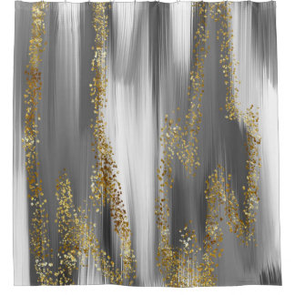 gray background with gold glitterart,gold,golden,a shower curtain