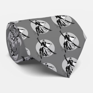 Gray Ballroom Dancing Tie