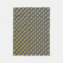 Gray Banana Fleece Blanket