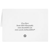 Gray Barn - Reflections of Serenity in Pond Card (Back Horizontal)