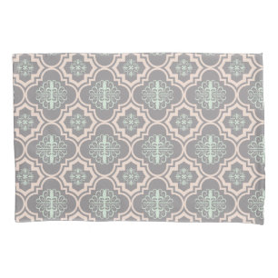 Gray Baroque Royal Damask Pillow Case