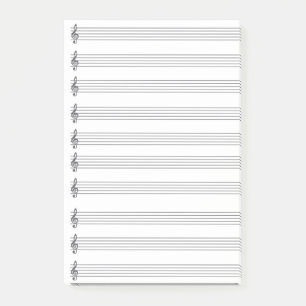 Gray Bars of Music Post-it Notes