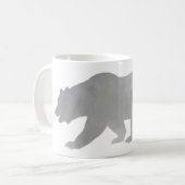 Gray Bear Watercolor Coffee Mug Alaska Grizzly (Front Left)