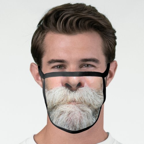 GRAY BEARD OLD MAN MASK _ ALL OVER PRINT