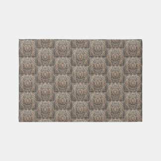 Gray, Beige & Brown Geometric Rug