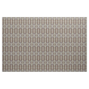 Gray Beige Khaki Taupe Brown Eclectic Ethnic Art Fabric