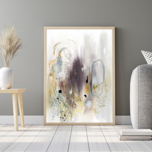 Gray Beige Minimalist Elegant Abstract Art Poster (Creator Uploaded)