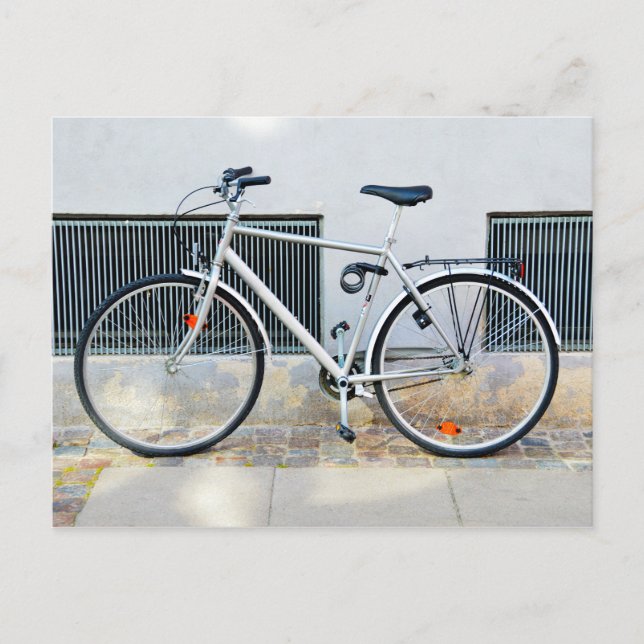 Gray Bicycle, Copenhagen, Denmark Postcard (Front)