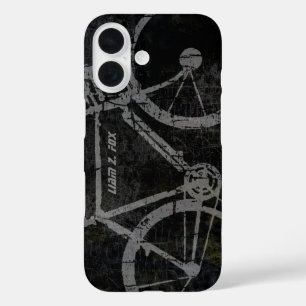 gray bicycle on black iPhone 16 case
