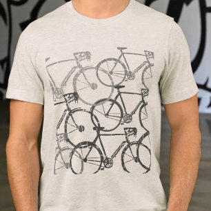 Gray Bicycles   Bikes Cycling  Tri-Blend Shirt