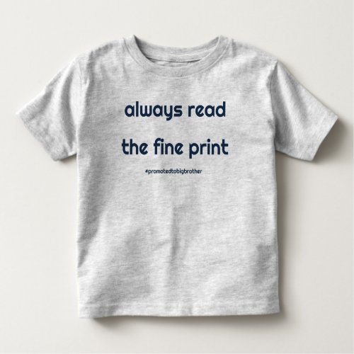 Gray Big Brother Announcement Toddler T_shirt