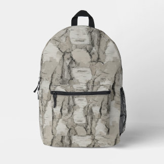 Gray Birch Bark | Light Woodland Hunter Camouflage Printed Backpack