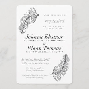 White Marabou Feathers For Invitations 