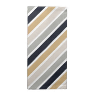 Gray, Black and Tan Cloth Napkin