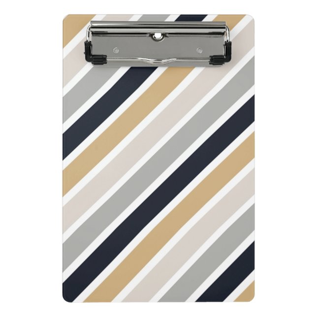 Gray, Black and Tan Mini Clipboard (Front)