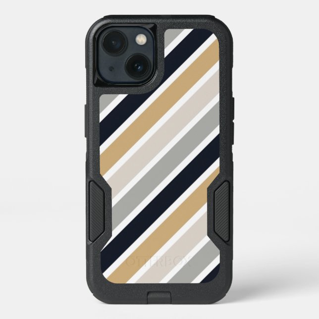 Gray, Black and Tan  Otterbox iPhone Case (Back)