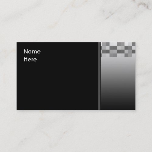 Gray, Black and White Squares Pattern. Business Card