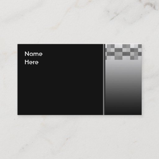 Customizable Gray, Black and White Squares Pattern. Business Card